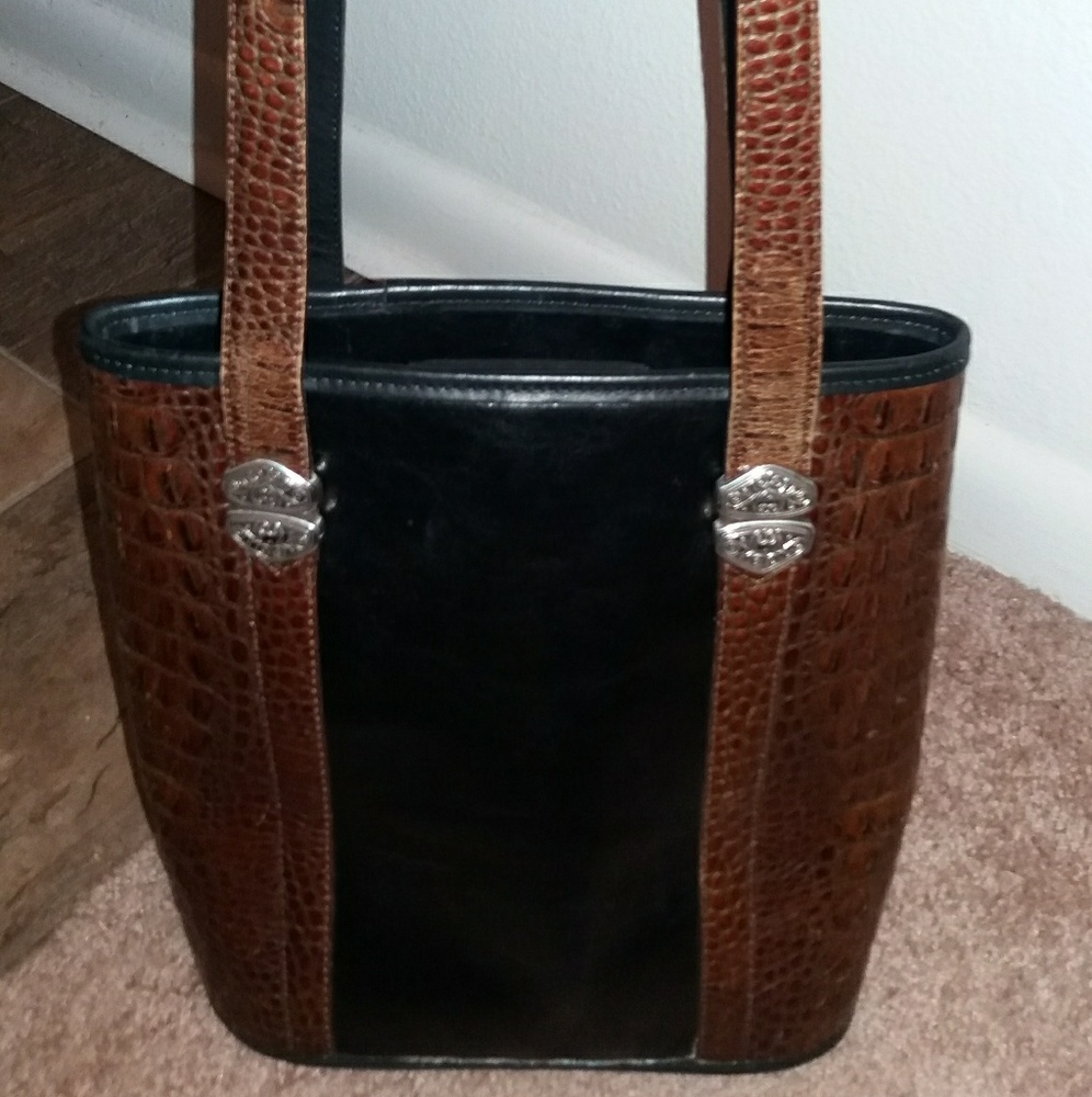 Vintage Brighton brown and black leather bag